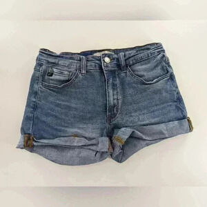 Kancan women's size 9/28 blue jean shorts with cuff rolled bottom